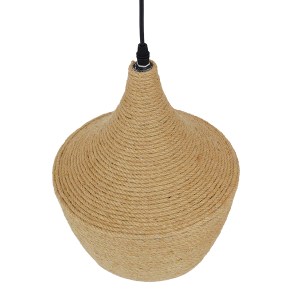 glo-00916-00916_7 GLOBOSTAR® SHANGHAI ROPE 00916 BOHO ΚΡΕΜΑΣΤΟ ΦΩΤΙΣΤΙΚΟ ΚΑΜΠΑΝΑ ΜΟΝΟΦΩΤΟ 1 X E27 IP20 ΜΠΕΖ 