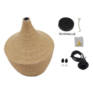 glo-00916-00916_9 GLOBOSTAR® SHANGHAI ROPE 00916 BOHO ΚΡΕΜΑΣΤΟ ΦΩΤΙΣΤΙΚΟ ΚΑΜΠΑΝΑ ΜΟΝΟΦΩΤΟ 1 X E27 IP20 ΜΠΕΖ 