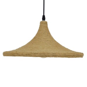 glo-00917-00917_4 GLOBOSTAR® SHANGHAI ROPE 00917 BOHO ΚΡΕΜΑΣΤΟ ΦΩΤΙΣΤΙΚΟ ΚΑΜΠΑΝΑ ΜΟΝΟΦΩΤΟ 1 X E27 IP20 ΜΠΕΖ 