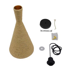 glo-00918-00918_9 GLOBOSTAR® SHANGHAI ROPE 00918 BOHO ΚΡΕΜΑΣΤΟ ΦΩΤΙΣΤΙΚΟ ΚΑΜΠΑΝΑ ΜΟΝΟΦΩΤΟ 1 X E27 IP20 ΜΠΕΖ 