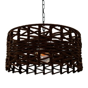 glo-00920-00920_0 GLOBOSTAR® VERA 00920 BOHO ΚΡΕΜΑΣΤΟ ΦΩΤΙΣΤΙΚΟ ΠΛΕΓΜΑ ΜΟΝΟΦΩΤΟ 1 X E27 IP20 ΚΑΦΕ ΣΧΟΙΝΙ - Μ