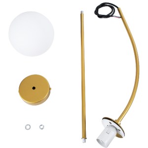 glo-00922-00922_9 GLOBOSTAR® DRIZZLE 00922 ΜΟΝΤΕΡΝΟ ΦΩΤΙΣΤΙΚΟ ΟΡΟΦΗΣ ΜΠΑΛΑ ΜΟΝΟΦΩΤΟ 1 X E27 IP20 ΧΡΥΣΟ ΜΕΤΑΛ