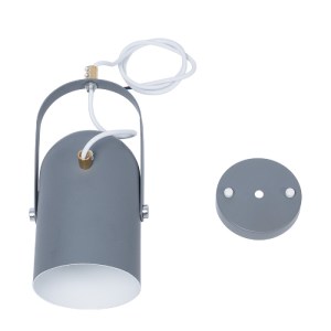 glo-00925-00925_10 GLOBOSTAR® HAZEL 00925 ΜΟΝΤΕΡΝΟ ΚΡΕΜΑΣΤΟ ΦΩΤΙΣΤΙΚΟ ΑΝΑΡΤΗΣΗ ΜΟΝΟΦΩΤΟ 1 X E27 IP20 ΓΚΡΙ, ΛΕ