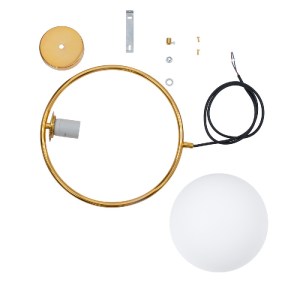glo-00932-00932_10 GLOBOSTAR® MADRID 00932 ΜΟΝΤΕΡΝΟ ΚΡΕΜΑΣΤΟ ΦΩΤΙΣΤΙΚΟ ΜΠΑΛΑ ΜΟΝΟΦΩΤΟ 1 X E27 IP20 ΧΡΥΣΟ ΜΕΤΑ