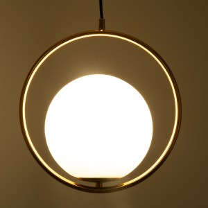 glo-00932-00932_2 GLOBOSTAR® MADRID 00932 ΜΟΝΤΕΡΝΟ ΚΡΕΜΑΣΤΟ ΦΩΤΙΣΤΙΚΟ ΜΠΑΛΑ ΜΟΝΟΦΩΤΟ 1 X E27 IP20 ΧΡΥΣΟ ΜΕΤΑ
