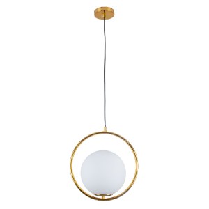 glo-00932-00932_3 GLOBOSTAR® MADRID 00932 ΜΟΝΤΕΡΝΟ ΚΡΕΜΑΣΤΟ ΦΩΤΙΣΤΙΚΟ ΜΠΑΛΑ ΜΟΝΟΦΩΤΟ 1 X E27 IP20 ΧΡΥΣΟ ΜΕΤΑ