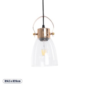 glo-00934-00934_0 GLOBOSTAR® JAVER 00934 VINTAGE ΚΡΕΜΑΣΤΟ ΦΩΤΙΣΤΙΚΟ ΚΑΜΠΑΝΑ ΜΟΝΟΦΩΤΟ 1 X E27 IP20 ΔΙΑΦΑΝΟ ΓΥ
