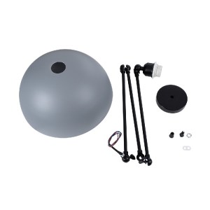 glo-00937-00937_8 GLOBOSTAR® LOTUS 00937 ΜΟΝΤΕΡΝΟ ΦΩΤΙΣΤΙΚΟ ΟΡΟΦΗΣ ΚΑΜΠΑΝΑ ΜΟΝΟΦΩΤΟ 1 X E27 IP20 ΓΚΡΙ, ΜΑΥΡΟ