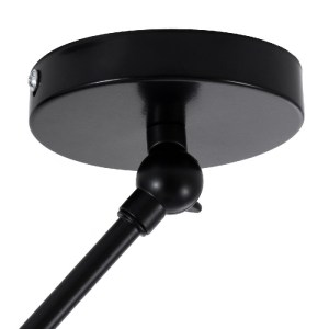 glo-00937-00937_9 GLOBOSTAR® LOTUS 00937 ΜΟΝΤΕΡΝΟ ΦΩΤΙΣΤΙΚΟ ΟΡΟΦΗΣ ΚΑΜΠΑΝΑ ΜΟΝΟΦΩΤΟ 1 X E27 IP20 ΓΚΡΙ, ΜΑΥΡΟ