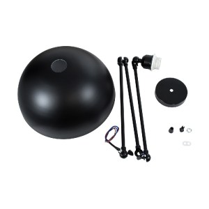 glo-00939-00939_8 GLOBOSTAR® LOTUS 00939 ΜΟΝΤΕΡΝΟ ΦΩΤΙΣΤΙΚΟ ΟΡΟΦΗΣ ΚΑΜΠΑΝΑ ΜΟΝΟΦΩΤΟ 1 X E27 IP20 ΜΑΥΡΟ & ΛΕΥ