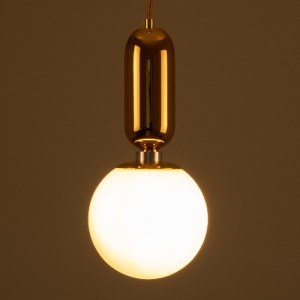 glo-00943-00943_2 GLOBOSTAR® MAVERICK 00943 ΜΟΝΤΕΡΝΟ ΚΡΕΜΑΣΤΟ ΦΩΤΙΣΤΙΚΟ ΜΠΑΛΑ ΜΟΝΟΦΩΤΟ 1 X E27 IP20 ΧΡΥΣΟ ΜΕ
