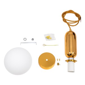glo-00943-00943_8 GLOBOSTAR® MAVERICK 00943 ΜΟΝΤΕΡΝΟ ΚΡΕΜΑΣΤΟ ΦΩΤΙΣΤΙΚΟ ΜΠΑΛΑ ΜΟΝΟΦΩΤΟ 1 X E27 IP20 ΧΡΥΣΟ ΜΕ