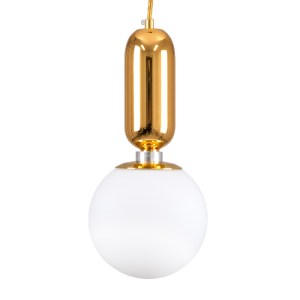 glo-00943-3cd238_00943_0 GLOBOSTAR® MAVERICK 00943 ΜΟΝΤΕΡΝΟ ΚΡΕΜΑΣΤΟ ΦΩΤΙΣΤΙΚΟ ΜΠΑΛΑ ΜΟΝΟΦΩΤΟ 1 X E27 IP20 ΧΡΥΣΟ ΜΕ
