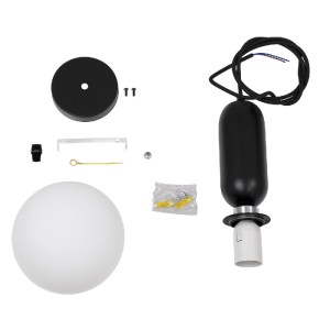 glo-00945-00945_8 GLOBOSTAR® MAVERICK 00945 ΜΟΝΤΕΡΝΟ ΚΡΕΜΑΣΤΟ ΦΩΤΙΣΤΙΚΟ ΜΠΑΛΑ ΜΟΝΟΦΩΤΟ 1 X E27 IP20 ΜΑΥΡΟ ΜΕ