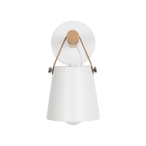 glo-00946-00946_3 GLOBOSTAR® AMY 00946 ΜΟΝΤΕΡΝΟ ΕΠΙΤΟΙΧΙΟ ΦΩΤΙΣΤΙΚΟ ΑΠΛΙΚΑ ΜΟΝΟΦΩΤΟ 1 X E27 IP20 ΛΕΥΚΟ ΜΕΤΑΛΛΟ, ΜΠΕΖ ΞΥΛΟ ΜΕ ΠΟΡΤΟΚΑΛΙ ΔΕΡΜΑ - Μ13 X Π21 X Y24CM