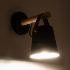 glo-00947-00947_3 GLOBOSTAR® AMY 00947 ΜΟΝΤΕΡΝΟ ΕΠΙΤΟΙΧΙΟ ΦΩΤΙΣΤΙΚΟ ΑΠΛΙΚΑ ΜΟΝΟΦΩΤΟ 1 X E27 IP20 ΜΑΥΡΟ ΜΕΤΑΛ