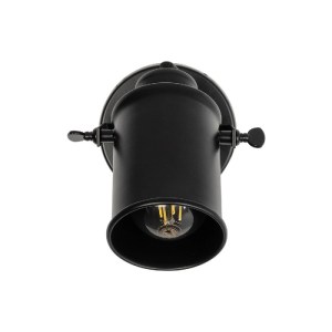 glo-00948-00948_2 GLOBOSTAR® JAKE 00948 ΜΟΝΤΕΡΝΟ ΕΠΙΤΟΙΧΙΟ ΦΩΤΙΣΤΙΚΟ ΑΠΛΙΚΑ ΜΟΝΟΦΩΤΟ 1 X E27 IP20 ΜΑΥΡΟ ΜΕΤΑΛΛΟ - Μ9 X Π22 X Y22CM