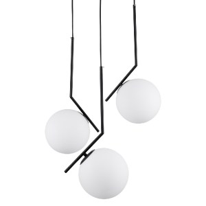 glo-00952-00952_3 GLOBOSTAR® MONROE 00952 ΜΟΝΤΕΡΝΟ ΚΡΕΜΑΣΤΟ ΦΩΤΙΣΤΙΚΟ ΜΠΑΛΑ ΤΡΙΦΩΤΟ 3 X E27 IP20 ΜΑΥΡΟ ΜΕΤΑΛ