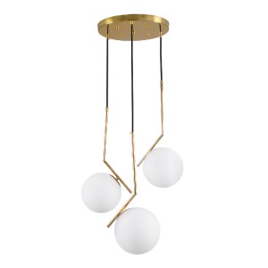 glo-00953-00953_0 GLOBOSTAR® MONROE 00953 ΜΟΝΤΕΡΝΟ ΚΡΕΜΑΣΤΟ ΦΩΤΙΣΤΙΚΟ ΜΠΑΛΑ ΤΡΙΦΩΤΟ 3 X E27 IP20 ΧΡΥΣΟ ΜΕΤΑΛ