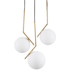 glo-00953-00953_3 GLOBOSTAR® MONROE 00953 ΜΟΝΤΕΡΝΟ ΚΡΕΜΑΣΤΟ ΦΩΤΙΣΤΙΚΟ ΜΠΑΛΑ ΤΡΙΦΩΤΟ 3 X E27 IP20 ΧΡΥΣΟ ΜΕΤΑΛ