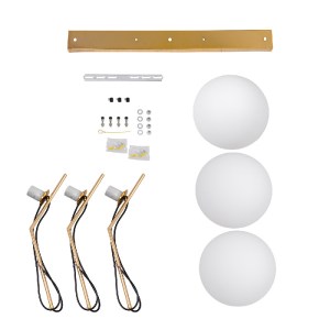 glo-00955-00955_6 GLOBOSTAR® MONROE 00955 ΜΟΝΤΕΡΝΟ ΚΡΕΜΑΣΤΟ ΦΩΤΙΣΤΙΚΟ ΟΡΟΦΗΣ ΜΕ ΝΤΟΥΙ 3 X E27 AC 220-240V IP