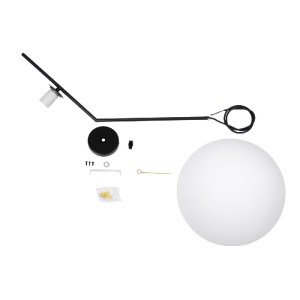 glo-00957-00957_10 GLOBOSTAR® MONROE 00957 ΜΟΝΤΕΡΝΟ ΚΡΕΜΑΣΤΟ ΦΩΤΙΣΤΙΚΟ ΜΠΑΛΑ ΜΟΝΟΦΩΤΟ 1 X E27 IP20 ΜΑΥΡΟ ΜΕΤΑ
