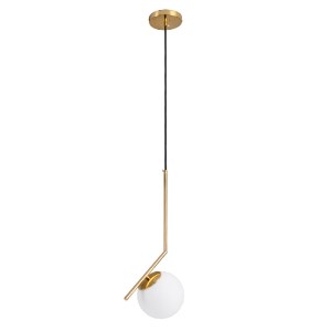 glo-00958-00958_3 GLOBOSTAR® MONROE 00958 ΜΟΝΤΕΡΝΟ ΚΡΕΜΑΣΤΟ ΦΩΤΙΣΤΙΚΟ ΜΠΑΛΑ ΜΟΝΟΦΩΤΟ 1 X E27 IP20 ΧΡΥΣΟ ΜΕΤΑ