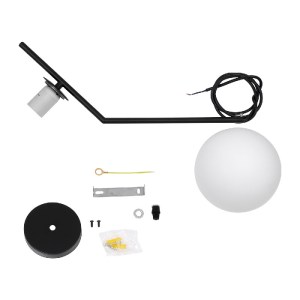 glo-00959-00959_10 GLOBOSTAR® MONROE 00959 ΜΟΝΤΕΡΝΟ ΚΡΕΜΑΣΤΟ ΦΩΤΙΣΤΙΚΟ ΜΠΑΛΑ ΜΟΝΟΦΩΤΟ 1 X E27 IP20 ΜΑΥΡΟ ΜΕΤΑ