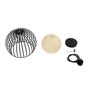 glo-00960-00960_10 GLOBOSTAR® CARTER 00960 ΜΟΝΤΕΡΝΟ ΚΡΕΜΑΣΤΟ ΦΩΤΙΣΤΙΚΟ ΠΛΕΓΜΑ ΜΟΝΟΦΩΤΟ 1 X E27 IP20 ΜΑΥΡΟ ΜΕΤ