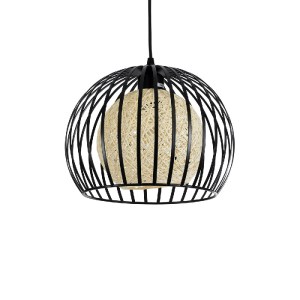 glo-00960-00960_2 GLOBOSTAR® CARTER 00960 ΜΟΝΤΕΡΝΟ ΚΡΕΜΑΣΤΟ ΦΩΤΙΣΤΙΚΟ ΠΛΕΓΜΑ ΜΟΝΟΦΩΤΟ 1 X E27 IP20 ΜΑΥΡΟ ΜΕΤ