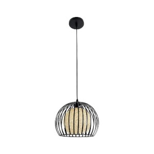 glo-00960-00960_4 GLOBOSTAR® CARTER 00960 ΜΟΝΤΕΡΝΟ ΚΡΕΜΑΣΤΟ ΦΩΤΙΣΤΙΚΟ ΠΛΕΓΜΑ ΜΟΝΟΦΩΤΟ 1 X E27 IP20 ΜΑΥΡΟ ΜΕΤ