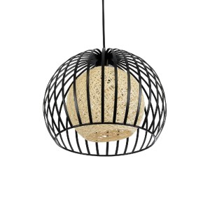 glo-00960-00960_6 GLOBOSTAR® CARTER 00960 ΜΟΝΤΕΡΝΟ ΚΡΕΜΑΣΤΟ ΦΩΤΙΣΤΙΚΟ ΠΛΕΓΜΑ ΜΟΝΟΦΩΤΟ 1 X E27 IP20 ΜΑΥΡΟ ΜΕΤ