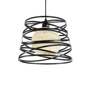 glo-00961-00961_2 GLOBOSTAR® CARTER 00961 ΜΟΝΤΕΡΝΟ ΚΡΕΜΑΣΤΟ ΦΩΤΙΣΤΙΚΟ ΠΛΕΓΜΑ ΜΟΝΟΦΩΤΟ 1 X E27 IP20 ΜΑΥΡΟ ΜΕΤ