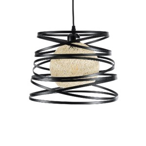 glo-00961-00961_5 GLOBOSTAR® CARTER 00961 ΜΟΝΤΕΡΝΟ ΚΡΕΜΑΣΤΟ ΦΩΤΙΣΤΙΚΟ ΠΛΕΓΜΑ ΜΟΝΟΦΩΤΟ 1 X E27 IP20 ΜΑΥΡΟ ΜΕΤ