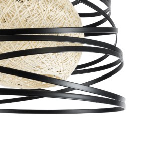 glo-00961-00961_8 GLOBOSTAR® CARTER 00961 ΜΟΝΤΕΡΝΟ ΚΡΕΜΑΣΤΟ ΦΩΤΙΣΤΙΚΟ ΠΛΕΓΜΑ ΜΟΝΟΦΩΤΟ 1 X E27 IP20 ΜΑΥΡΟ ΜΕΤ