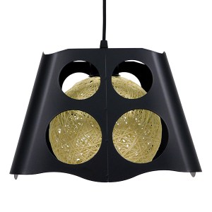 glo-00962-00962_4 GLOBOSTAR® CARTER 00962 ΜΟΝΤΕΡΝΟ ΚΡΕΜΑΣΤΟ ΦΩΤΙΣΤΙΚΟ ΠΛΕΓΜΑ ΜΟΝΟΦΩΤΟ 1 X E27 IP20 ΜΑΥΡΟ ΜΕΤ