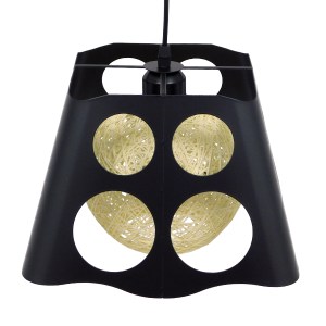 glo-00962-00962_5 GLOBOSTAR® CARTER 00962 ΜΟΝΤΕΡΝΟ ΚΡΕΜΑΣΤΟ ΦΩΤΙΣΤΙΚΟ ΠΛΕΓΜΑ ΜΟΝΟΦΩΤΟ 1 X E27 IP20 ΜΑΥΡΟ ΜΕΤ