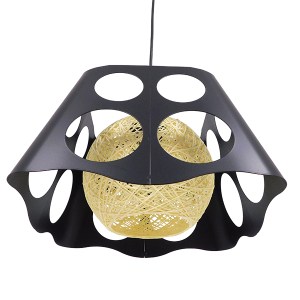glo-00962-00962_6 GLOBOSTAR® CARTER 00962 ΜΟΝΤΕΡΝΟ ΚΡΕΜΑΣΤΟ ΦΩΤΙΣΤΙΚΟ ΠΛΕΓΜΑ ΜΟΝΟΦΩΤΟ 1 X E27 IP20 ΜΑΥΡΟ ΜΕΤ