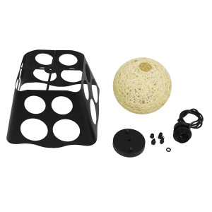 glo-00962-00962_7 GLOBOSTAR® CARTER 00962 ΜΟΝΤΕΡΝΟ ΚΡΕΜΑΣΤΟ ΦΩΤΙΣΤΙΚΟ ΠΛΕΓΜΑ ΜΟΝΟΦΩΤΟ 1 X E27 IP20 ΜΑΥΡΟ ΜΕΤ