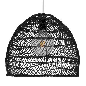 glo-00969-00969_3 GLOBOSTAR® MALIBU 00969 BOHO ΚΡΕΜΑΣΤΟ ΦΩΤΙΣΤΙΚΟ ΠΛΕΓΜΑ ΜΟΝΟΦΩΤΟ 1 X E27 IP20 ΜΑΥΡΟ ΞΥΛΟ - 