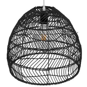 glo-00969-00969_4 GLOBOSTAR® MALIBU 00969 BOHO ΚΡΕΜΑΣΤΟ ΦΩΤΙΣΤΙΚΟ ΠΛΕΓΜΑ ΜΟΝΟΦΩΤΟ 1 X E27 IP20 ΜΑΥΡΟ ΞΥΛΟ - 