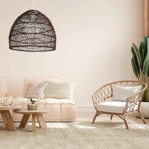 glo-00970-post_86 GLOBOSTAR® MALIBU 00970 BOHO ΚΡΕΜΑΣΤΟ ΦΩΤΙΣΤΙΚΟ ΠΛΕΓΜΑ ΜΟΝΟΦΩΤΟ 1 X E27 IP20 ΚΑΦΕ ΞΥΛΟ - Μ