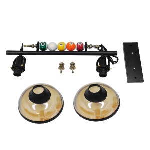 glo-00972-00972_9 GLOBOSTAR® BILLIARD 00972 VINTAGE ΚΡΕΜΑΣΤΟ ΦΩΤΙΣΤΙΚΟ ΚΑΜΠΑΝΑ ΔΙΦΩΤΟ 2 X E27 IP20 MΑΥΡΟ ΜΕΤ