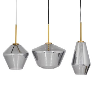 glo-00975-00975_2 GLOBOSTAR® AMARIS 00975 ΜΟΝΤΕΡΝΟ ΚΡΕΜΑΣΤΟ ΦΩΤΙΣΤΙΚΟ ΑΝΑΡΤΗΣΗ ΤΡΙΦΩΤΟ 3 X E27 IP20 ΧΡΥΣΟ ΜΕ