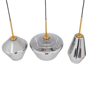glo-00975-00975_3 GLOBOSTAR® AMARIS 00975 ΜΟΝΤΕΡΝΟ ΚΡΕΜΑΣΤΟ ΦΩΤΙΣΤΙΚΟ ΑΝΑΡΤΗΣΗ ΤΡΙΦΩΤΟ 3 X E27 IP20 ΧΡΥΣΟ ΜΕ