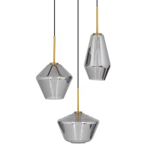 glo-00976-00976_2 GLOBOSTAR® AMARIS 00976 ΜΟΝΤΕΡΝΟ ΚΡΕΜΑΣΤΟ ΦΩΤΙΣΤΙΚΟ ΑΝΑΡΤΗΣΗ ΤΡΙΦΩΤΟ 3 X E27 IP20 ΧΡΥΣΟ ΜΕ