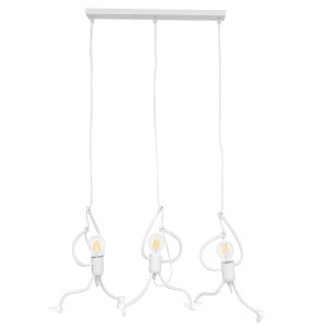 glo-00981-00981_0 GLOBOSTAR® LITTLE MAN 00981 ΜΟΝΤΕΡΝΟ ΚΡΕΜΑΣΤΟ ΦΩΤΙΣΤΙΚΟ ΦΙΓΟΥΡΑ ΤΡΙΦΩΤΟ 3 X E27 IP20 ΛΕΥΚΟ