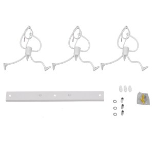 glo-00981-00981_7 GLOBOSTAR® LITTLE MAN 00981 ΜΟΝΤΕΡΝΟ ΚΡΕΜΑΣΤΟ ΦΩΤΙΣΤΙΚΟ ΦΙΓΟΥΡΑ ΤΡΙΦΩΤΟ 3 X E27 IP20 ΛΕΥΚΟ