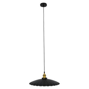 glo-00982-00982_2 GLOBOSTAR® MARGI 00982 VINTAGE ΚΡΕΜΑΣΤΟ ΦΩΤΙΣΤΙΚΟ ΚΑΜΠΑΝΑ ΜΟΝΟΦΩΤΟ 1 X E27 IP20 ΜΑΥΡΟ & ΧΡ