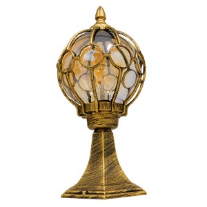 glo-00986-00986_2 GLOBOSTAR® ETOILE 00986 VINTAGE ΦΩΤΙΣΤΙΚΟ ΔΑΠΕΔΟΥ ΜΟΝΟΦΩΤΟ 1 X E27 ΜΠΡΟΝΖΕ ΧΡΥΣΟ ΜΕΤΑΛΛΙΚΟ
